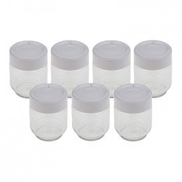 Pots a yaourt pour yaourtiere avec dateur Moulinex A14A03 Pots a yaourt pour yaourtiere avec dateur Moulinex A14A03