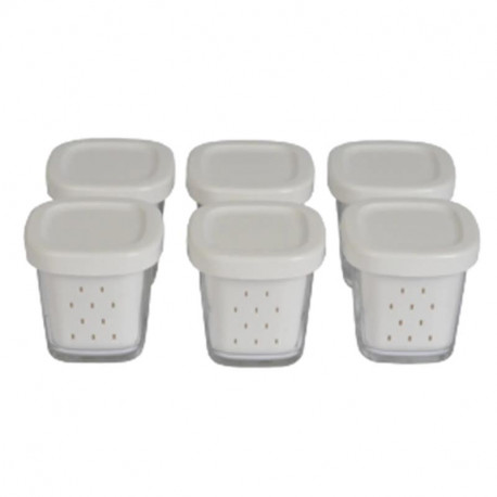 Pots a yaourt pour yaourtiere couvercle blanc Seb XF1001E1