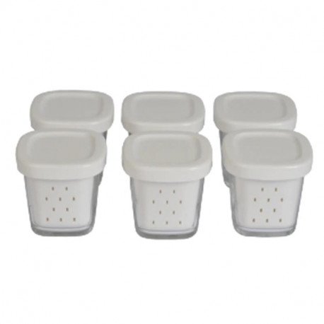 Pots a yaourt pour yaourtiere couvercle blanc Seb XF1001E1