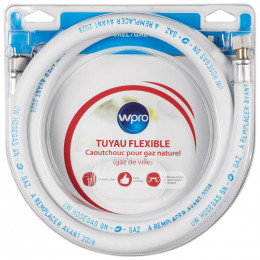 Tuyau gaz naturel tnc200 2m 10ans embout mecanique Wpro 481100000220 Tuyau gaz naturel tnc200 2m 10ans embout mecanique Wpro 481100000220