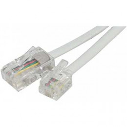 Cordon rj11/rj45 blanc 3m longueur 3m - gaine plate Itc 303762