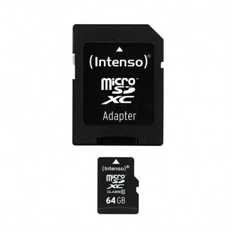 Carte memoire micro sd 32gb class 10 avec adaptateur sd Intenso 3413480